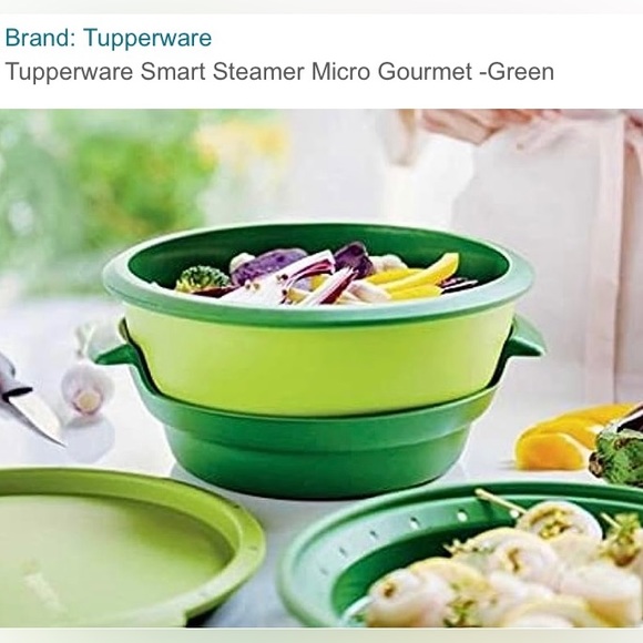 Tupperware Smart Stack Steamer Complete 5 Piece Set Green - Picture 4 of 13